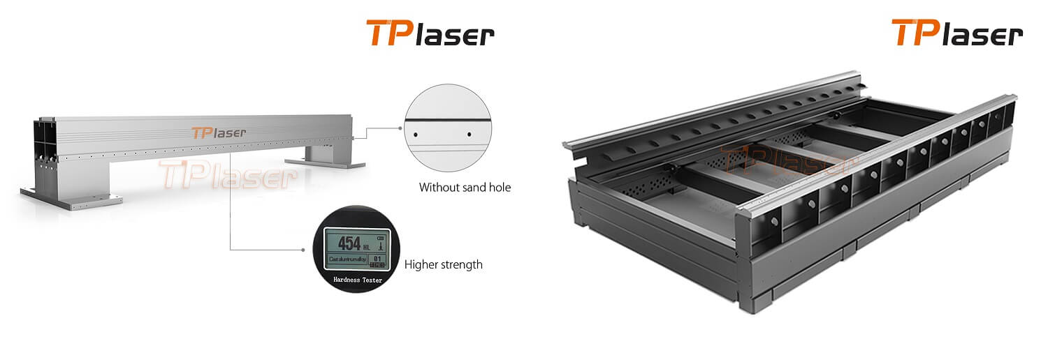 fiber laser metal cutting machine bed