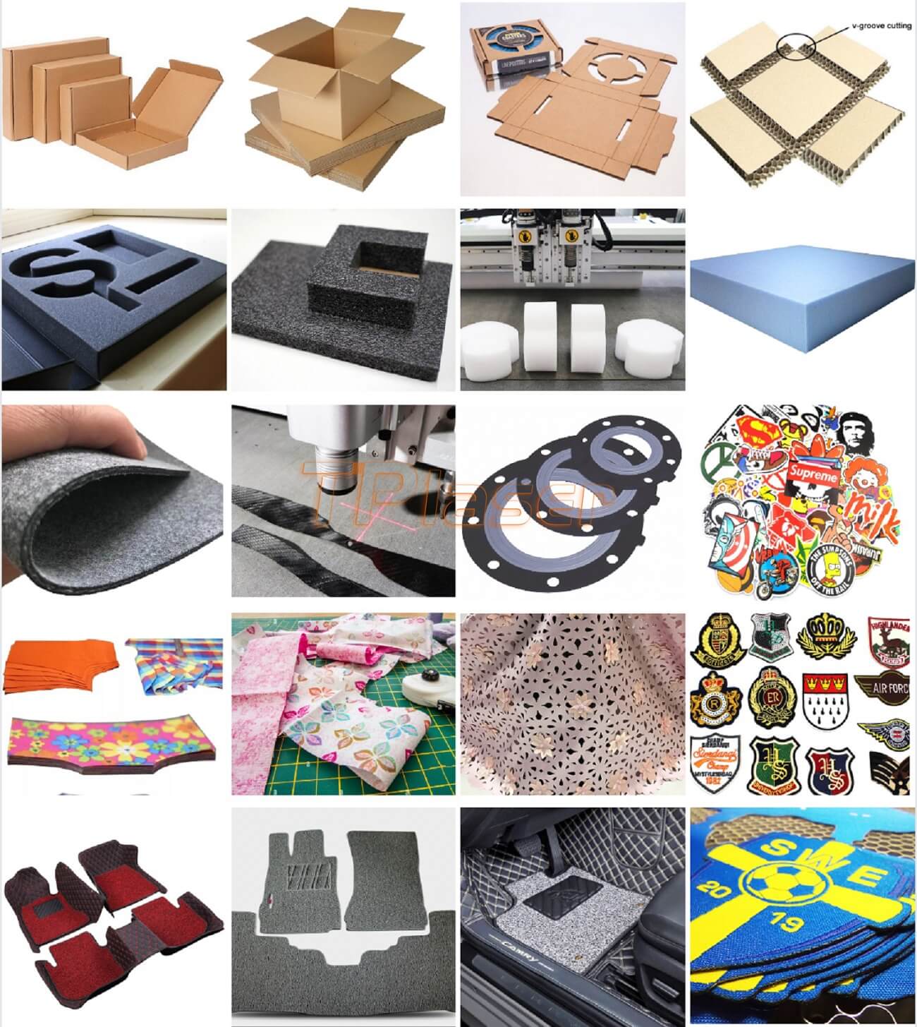 Samples of Corrugated Cardboard Cutting Machine Samples of Corrugated Cardboard Cutting Machine